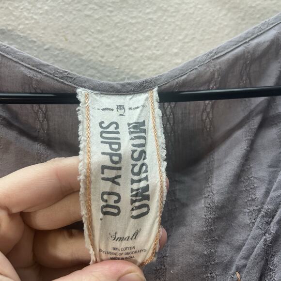Y2K VTG Mossimo Supply Co Babydoll Top Gray Empire Waist Peplum SZ S Long Sleeve - Picture 2 of 4